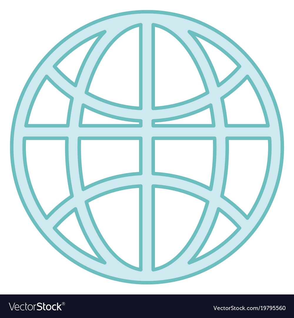 Sphere planet isolated icon Royalty Free Vector Image