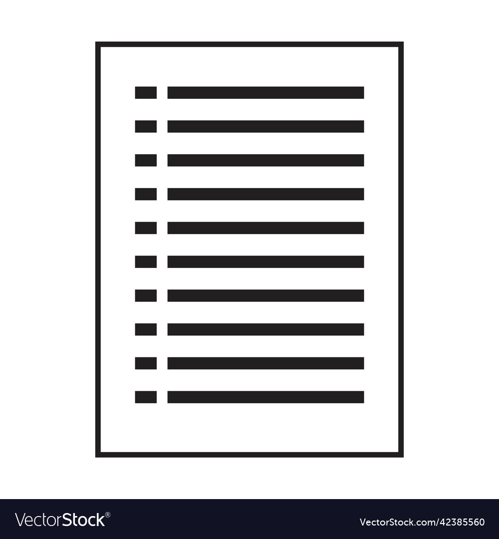 Task icon for business file data vector image Task icon for business file data