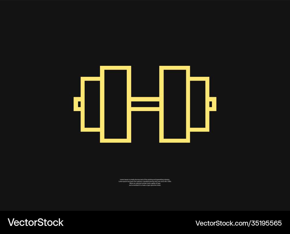 Barbell Royalty Free Vector Image - VectorStock