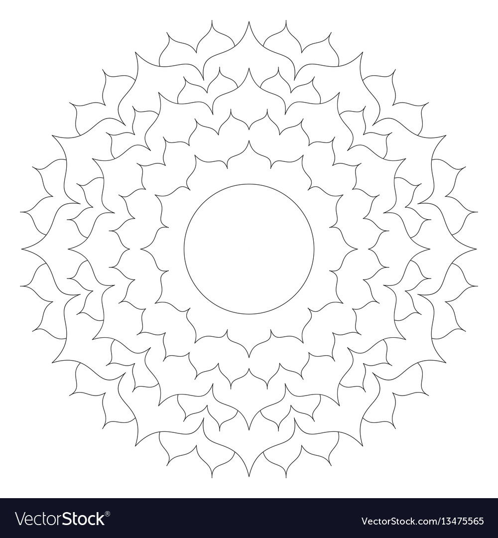 Schwarze und weiße Mandala Lotusblume