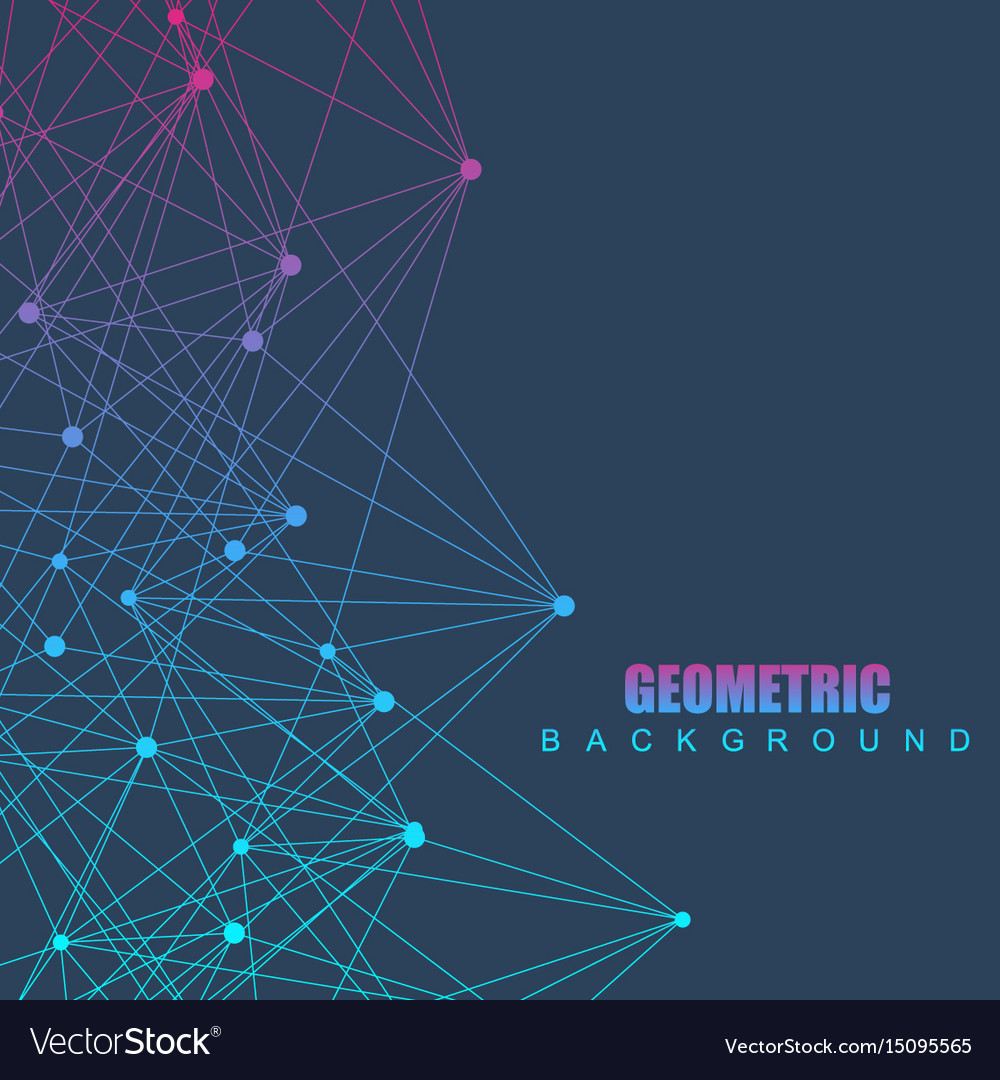 Geometric abstract background with connected line