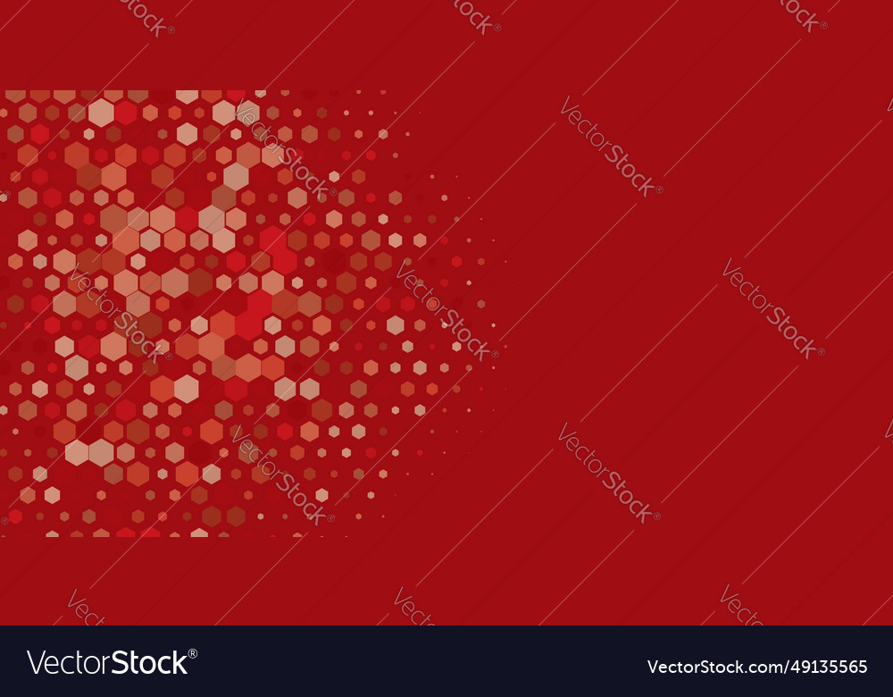 Geometric multi size hexagon with color
