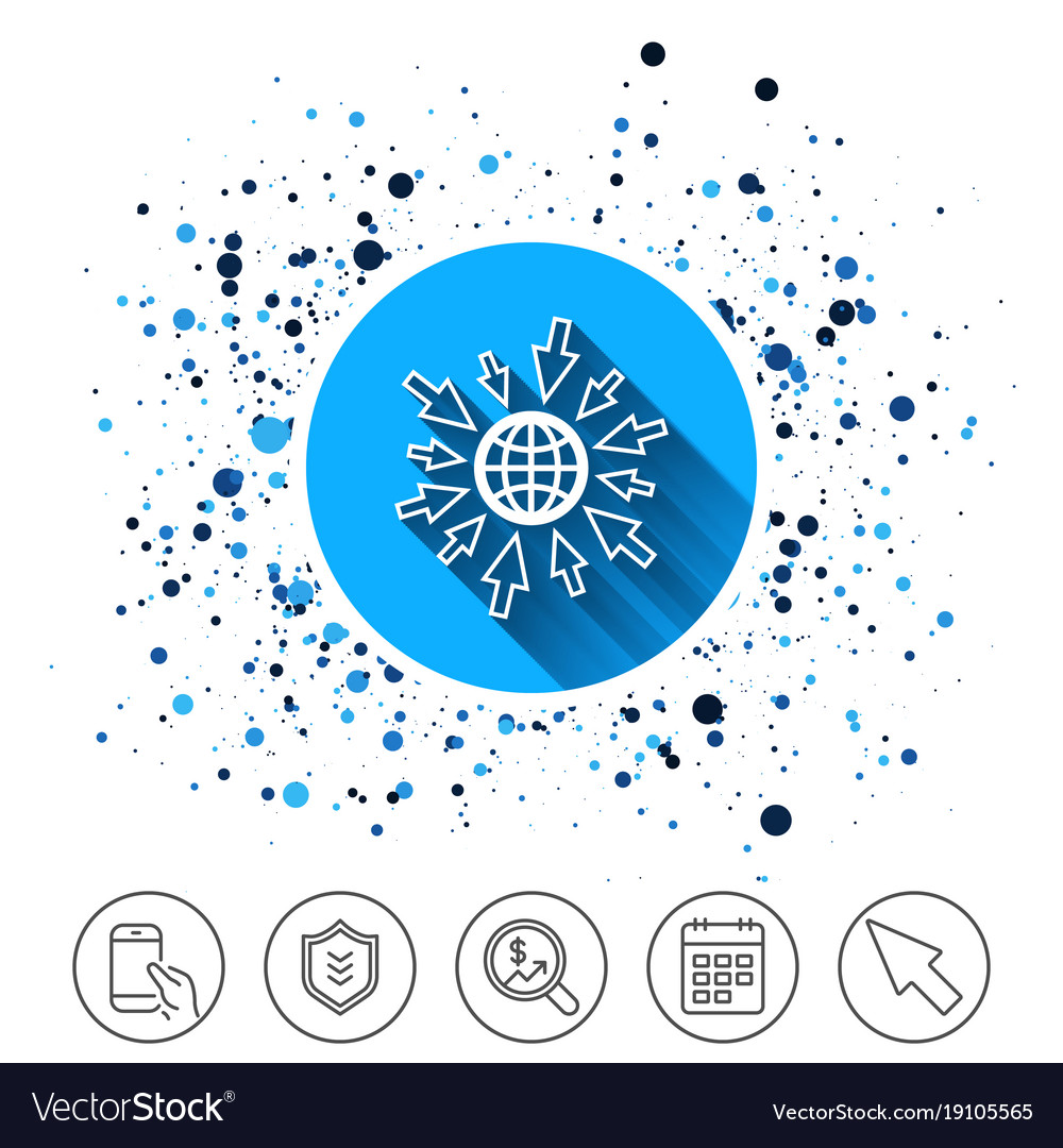Go to web icon globe with mouse cursors