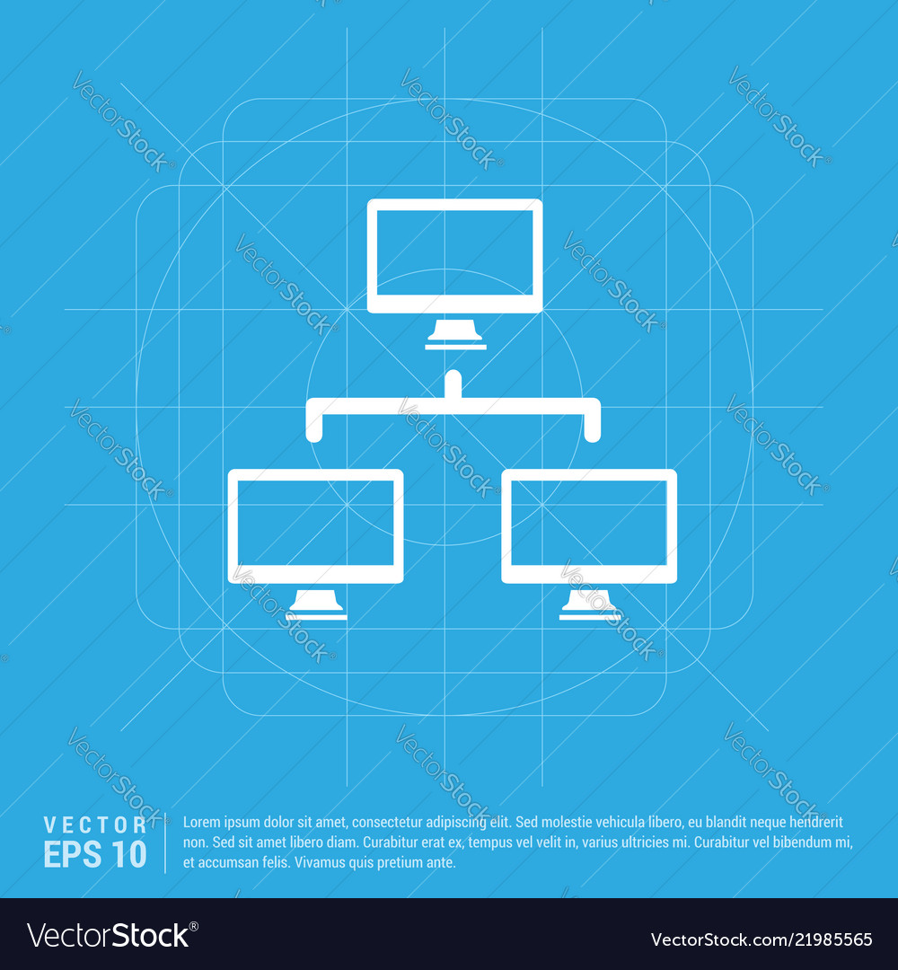 Hierarchical network icon vector image Hierarchical network icon