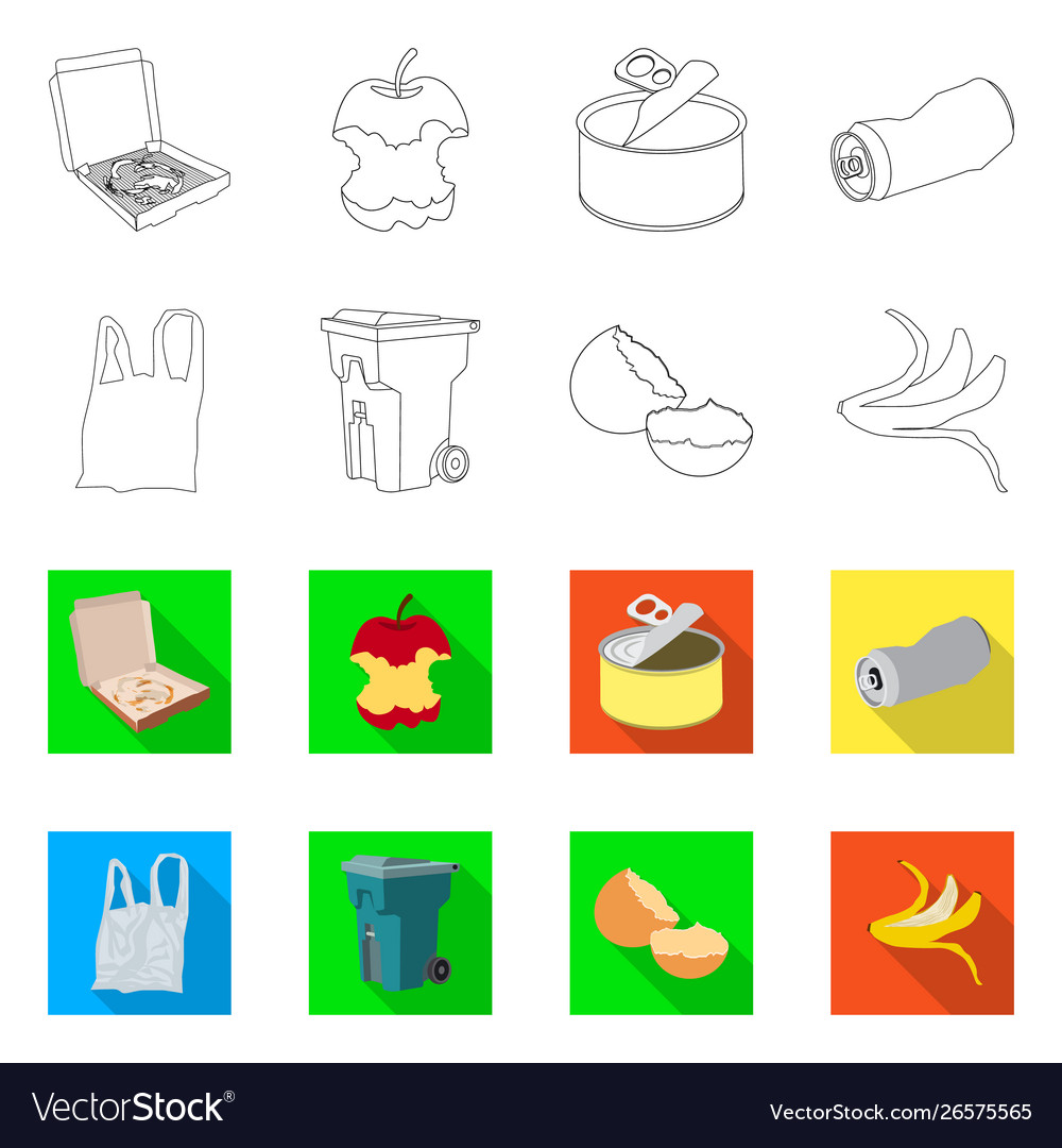 Isolated object refuse and junk icon vector image Isolated object refuse and junk icon