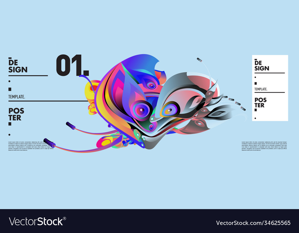 Landing page background template with colorful vector image Landing page background template with colorful