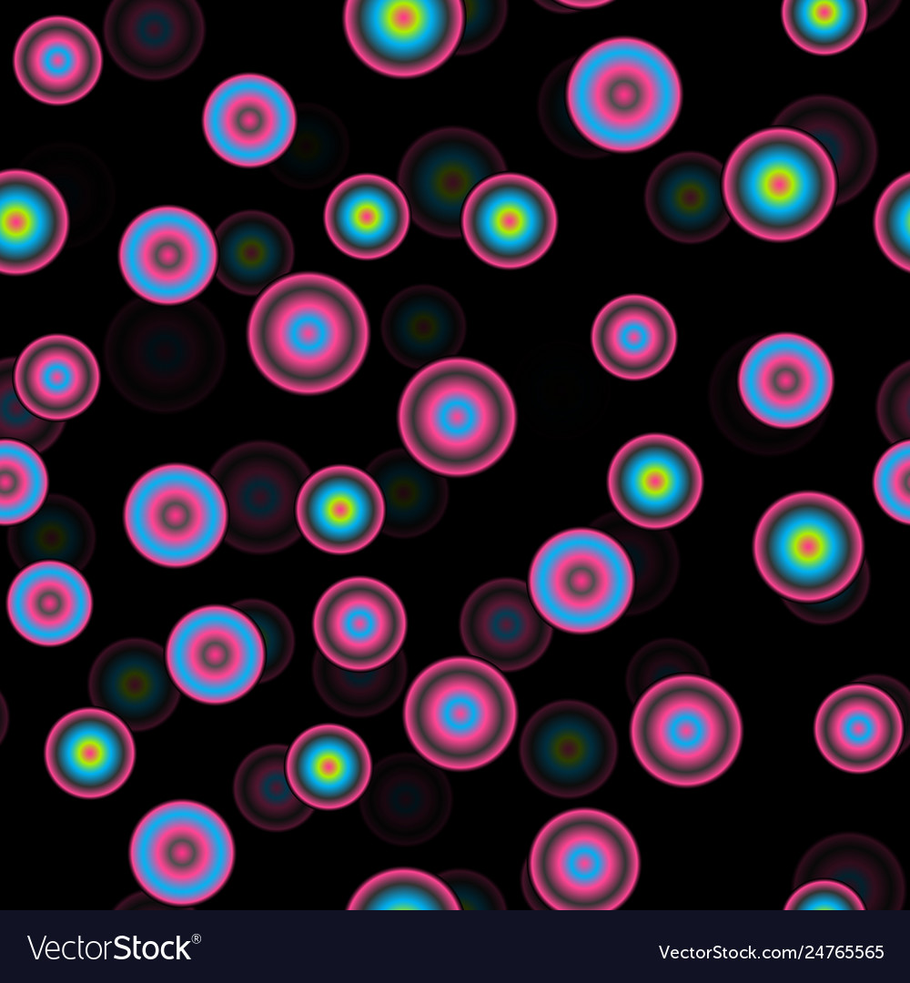 Sparkling circles 3d seamless pattern
