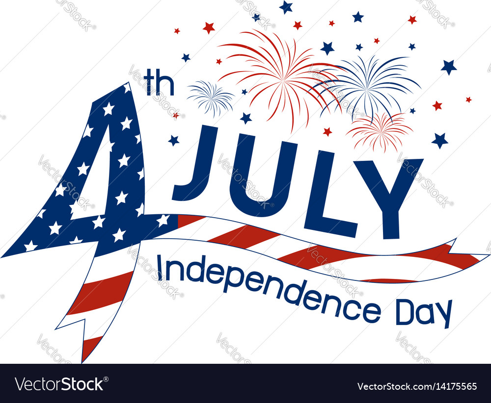 Usa 4 july independence day design Royalty Free Vector Image