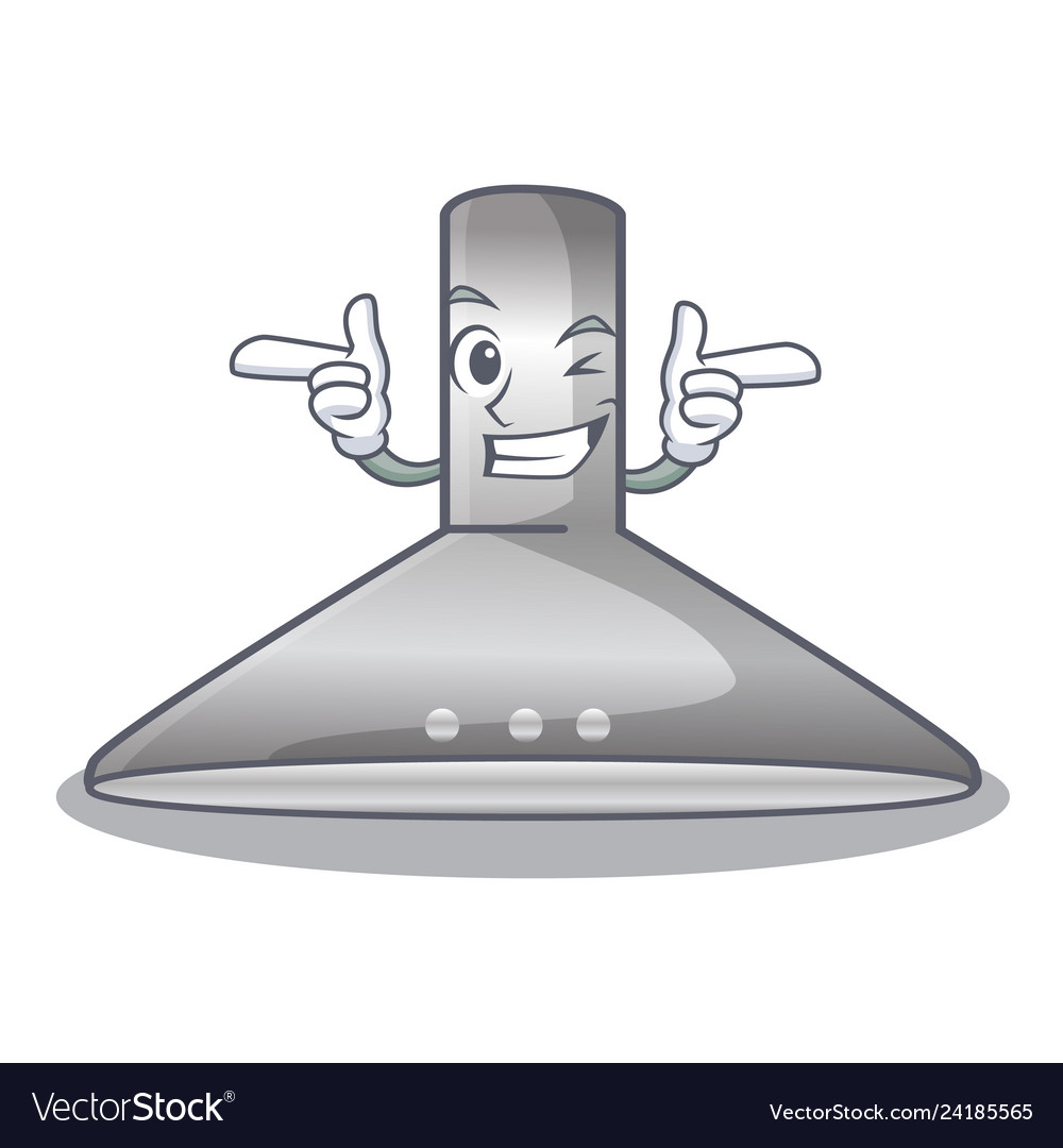 Wink kichen hood in mascot shape Royalty Free Vector Image