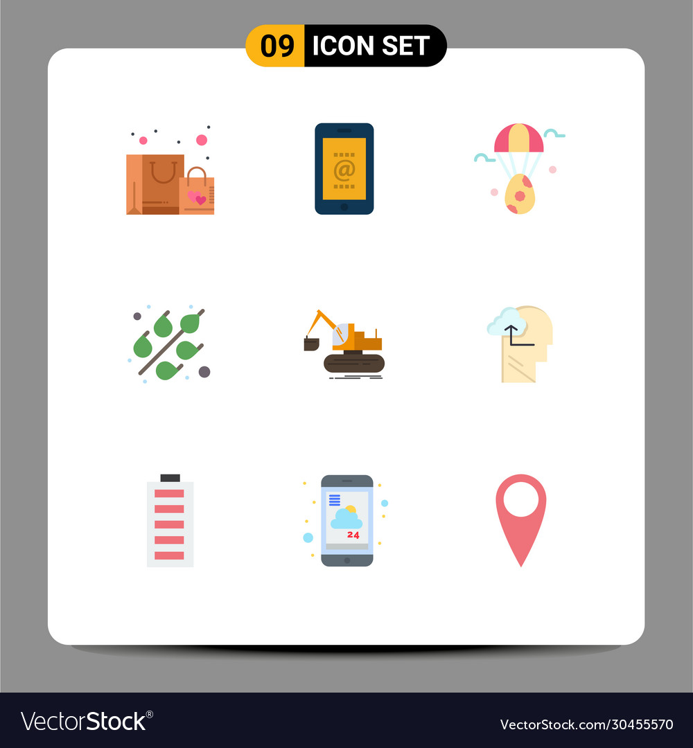 9 universal flat colors set for web and mobile