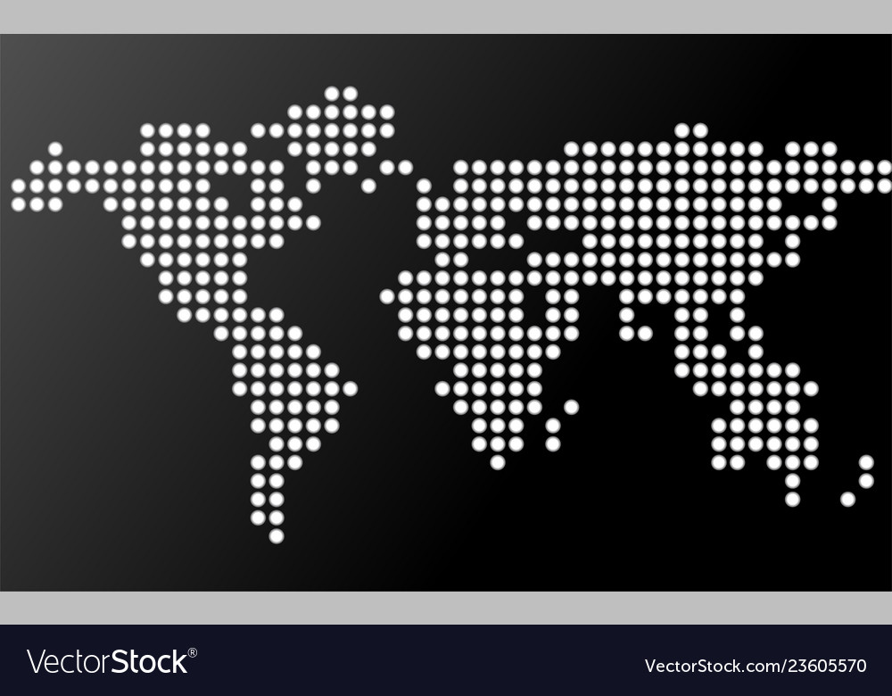 Abstract world map of dots