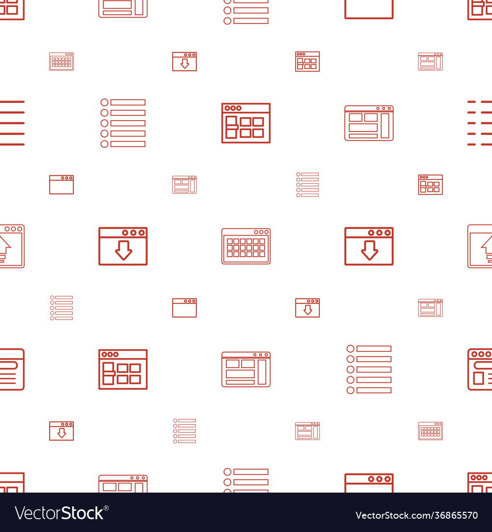 Browser icons pattern seamless white background