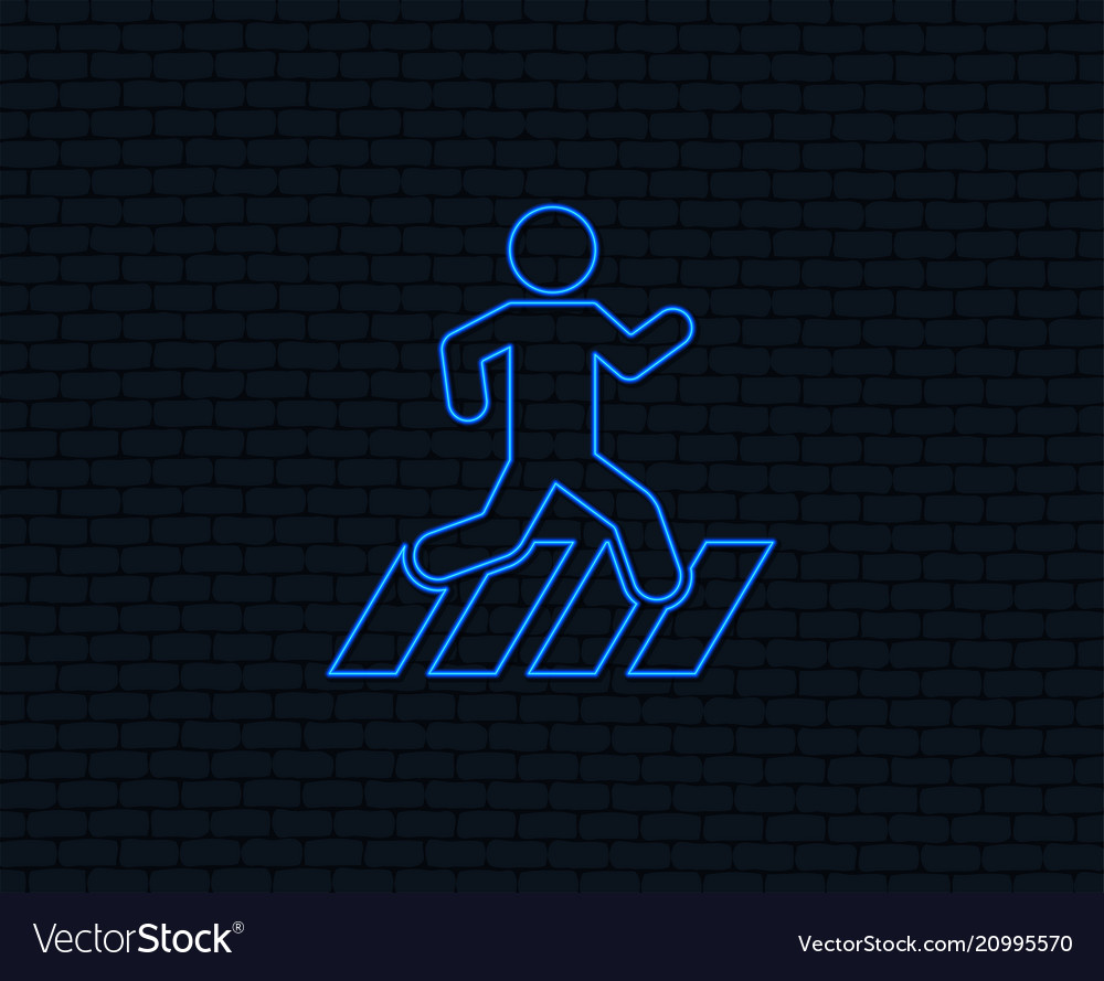 Crosswalk icon crossing street sign Royalty Free Vector
