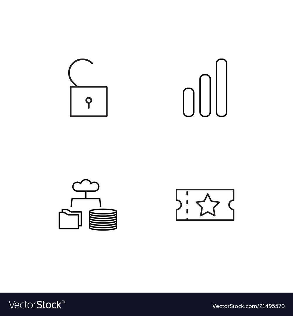 Essential linear icons set simple outline