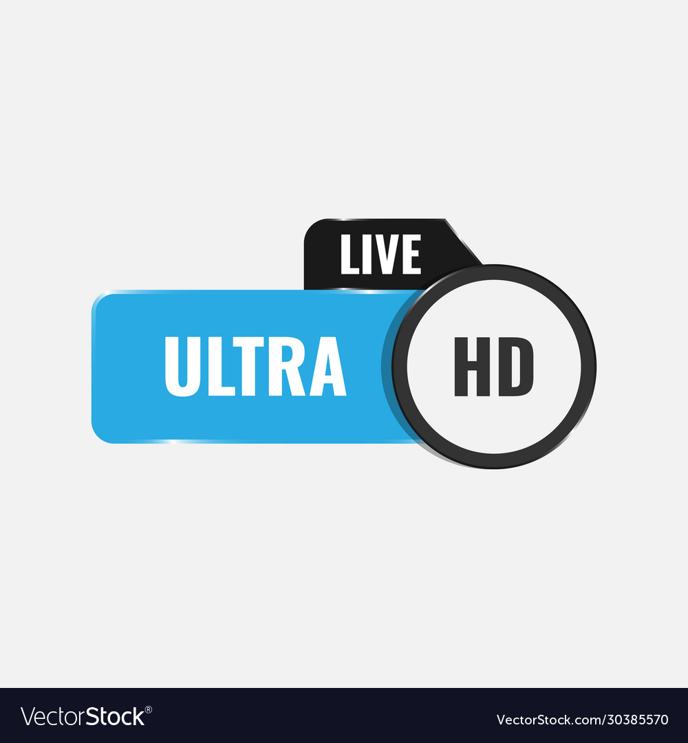 Live Ultra Hd Logo Bar Royalty Free Vector Image