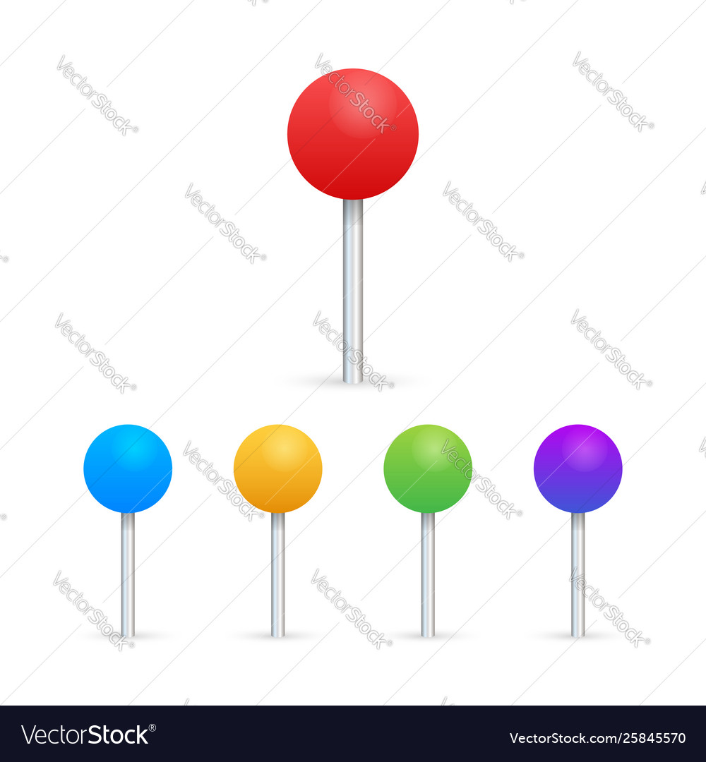 Map Pointer Set - White Background