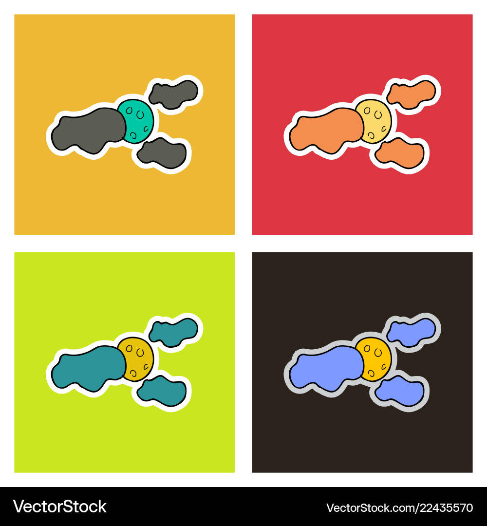 Mystical Night Sky Background With Full Moon Vector Image