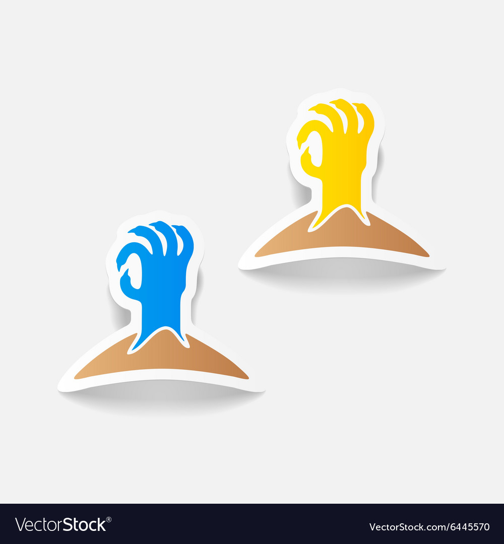 Realistic design element hand
