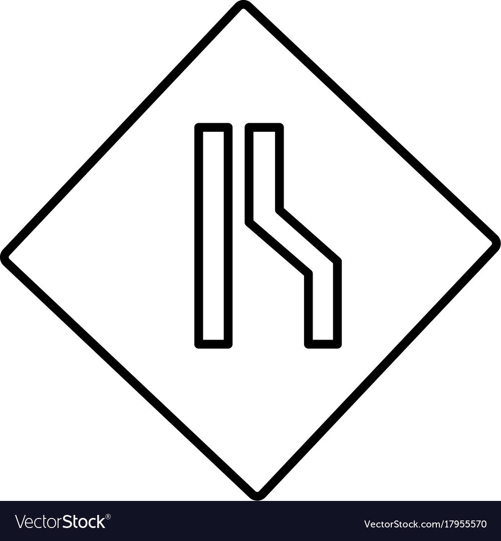 Right lane road sign icon