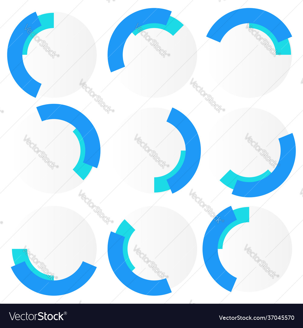 Segmented circle circular preloader buffer vector image Segmented circle circular preloader buffer