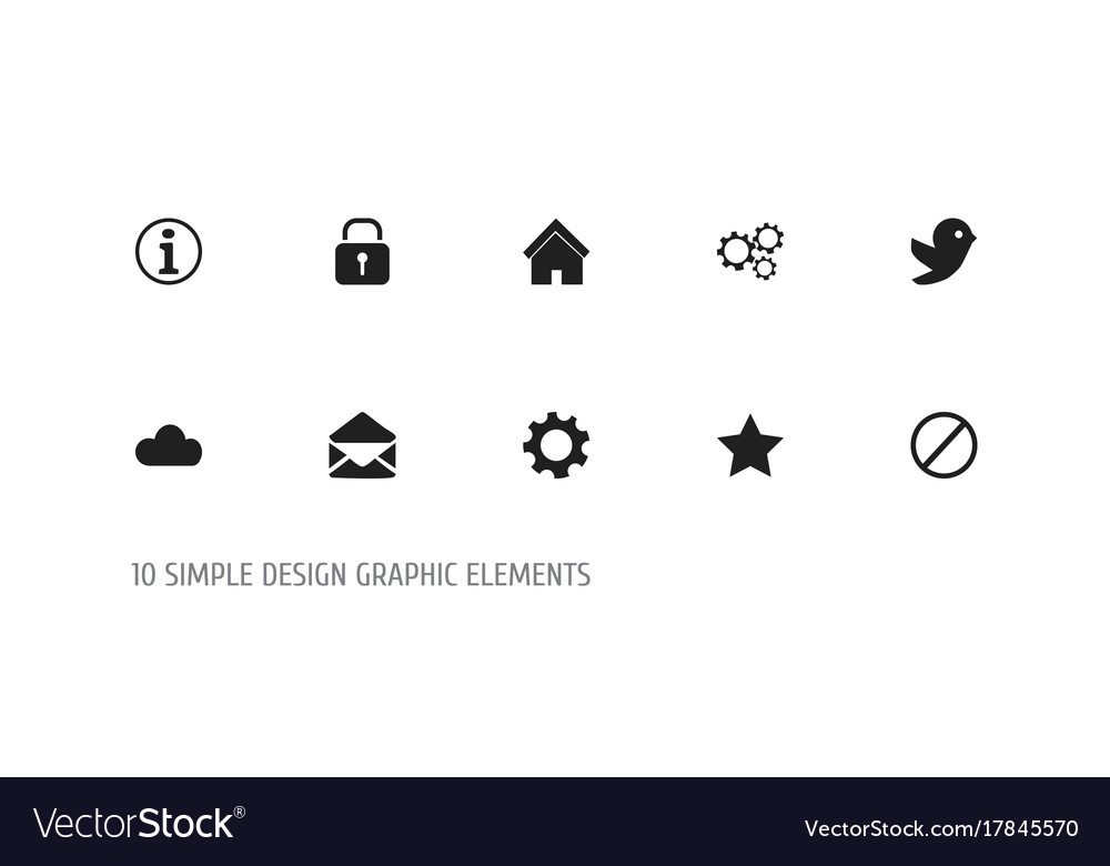 Set of 10 editable network icons includes symbols