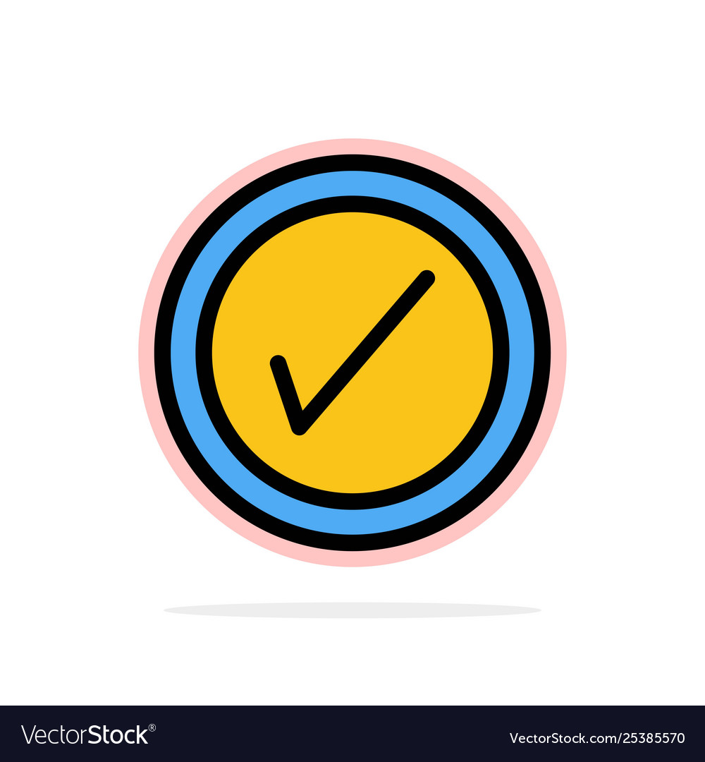 Tick interface user abstract circle background vector image Tick interface user abstract circle background