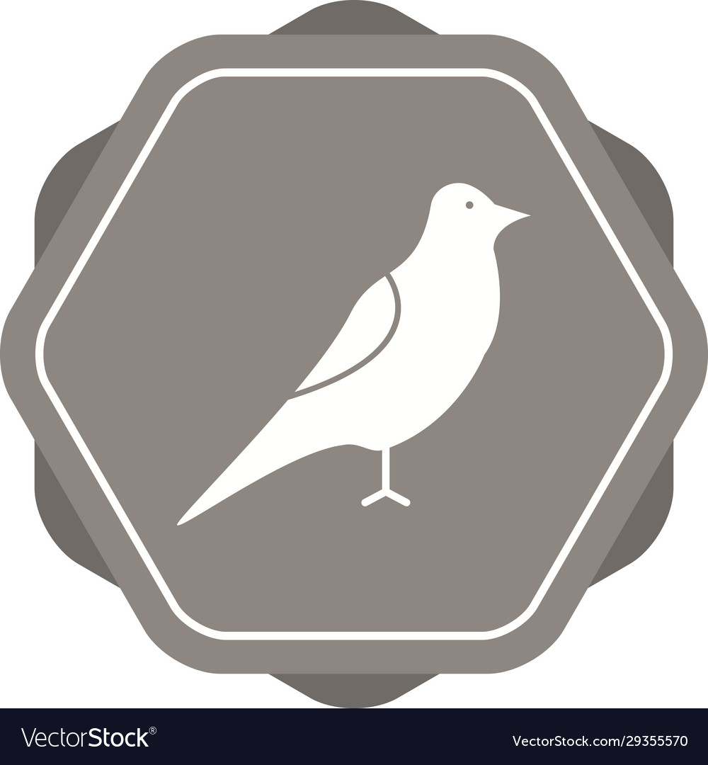 Unique bird glyph icon