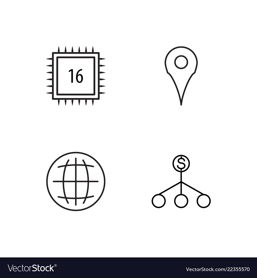 Web simple outlined icons set vector image Web simple outlined icons set