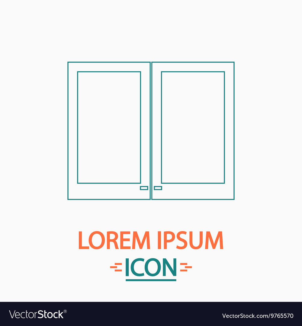 Window computer symbol vector image Window computer symbol