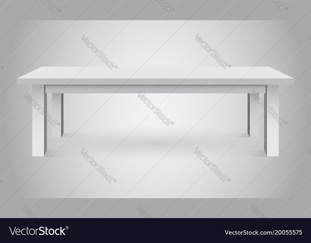 3d table for object presentation empty white top