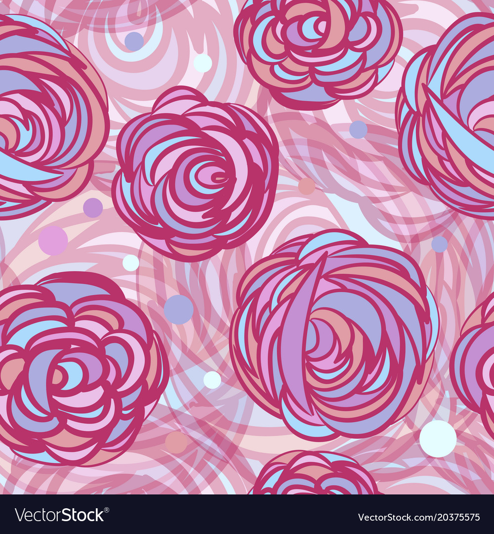 Abstract roses flowers Royalty Free Vector Image