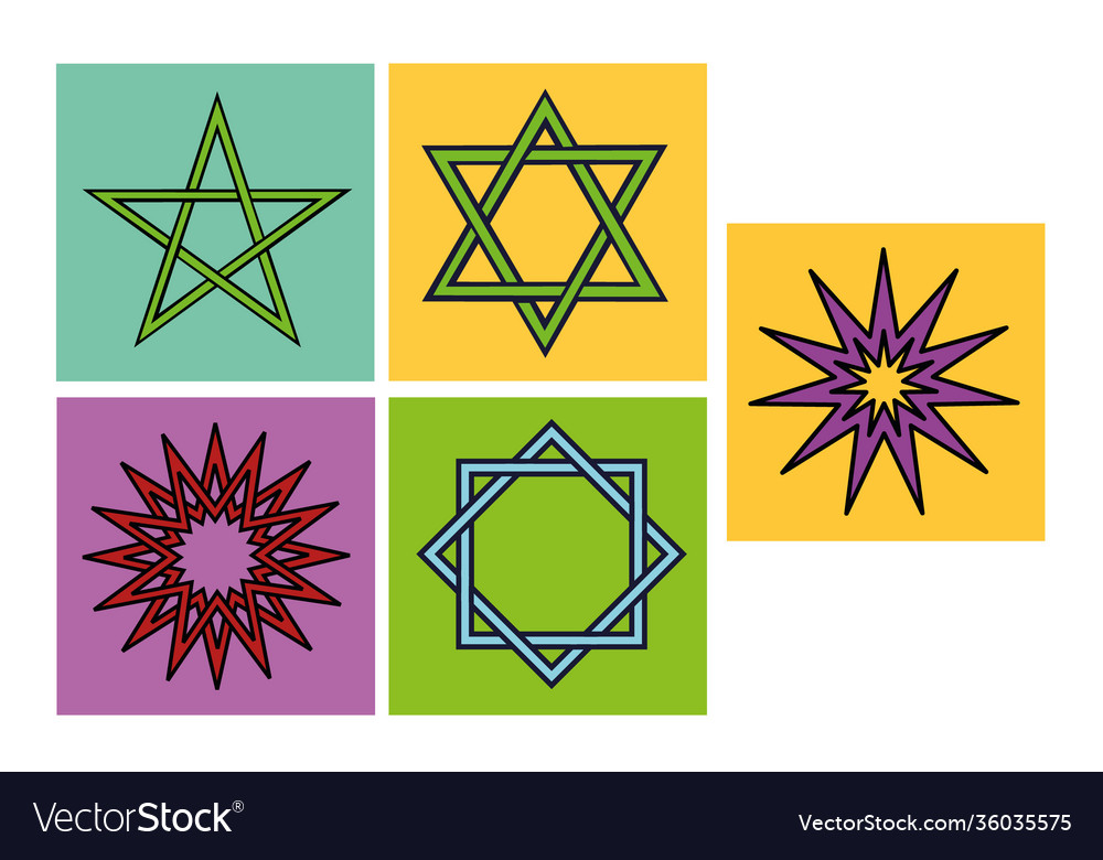 Arabic star symbols for ornament or decoration