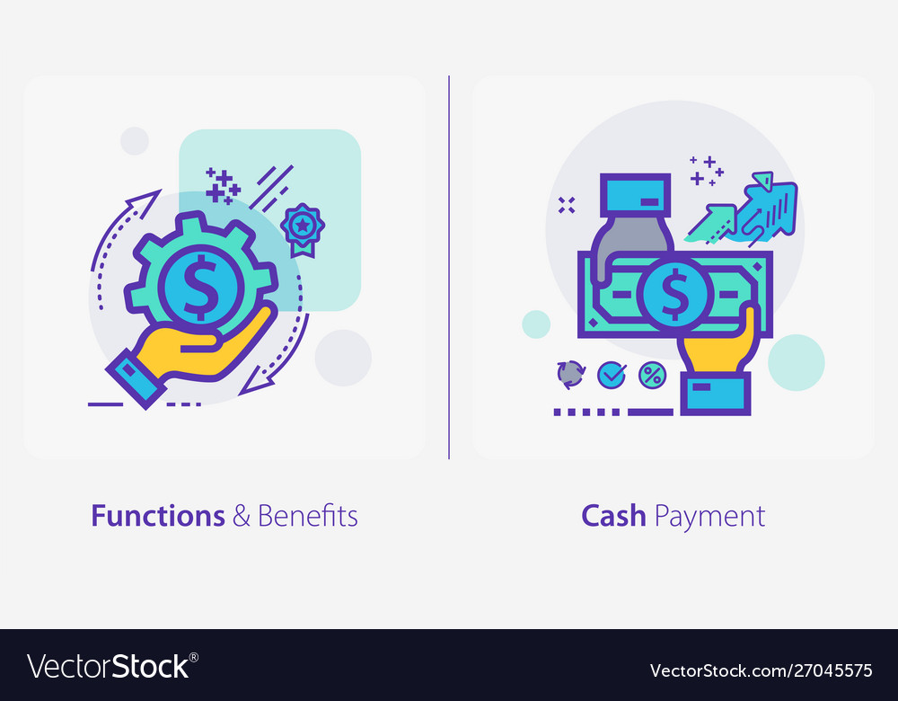 Geschäfts- und Finanzkonzept Icons Funktionen