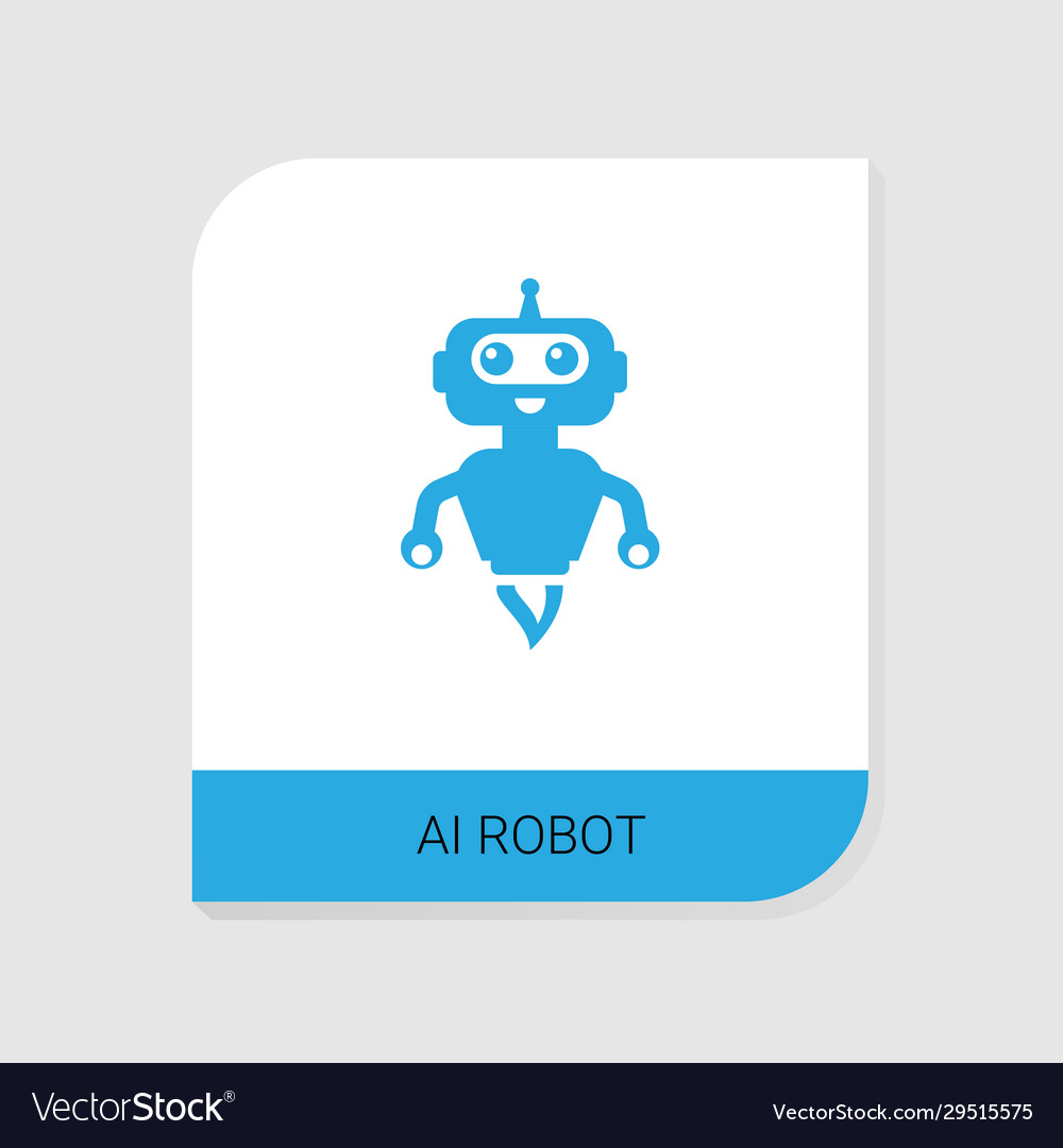 Editable filled ai robot icon from artificial