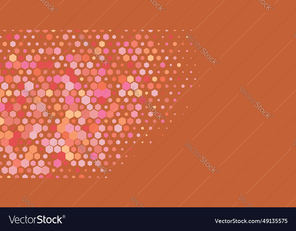 Geometric multi size hexagon with color