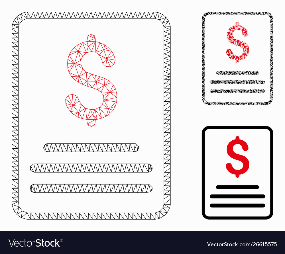 Invoice budget mesh 2d model and triangle