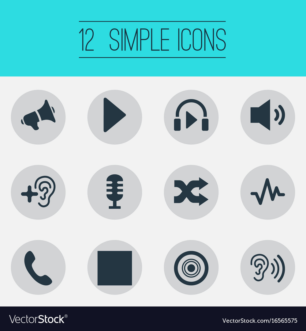 Set of simple music icons