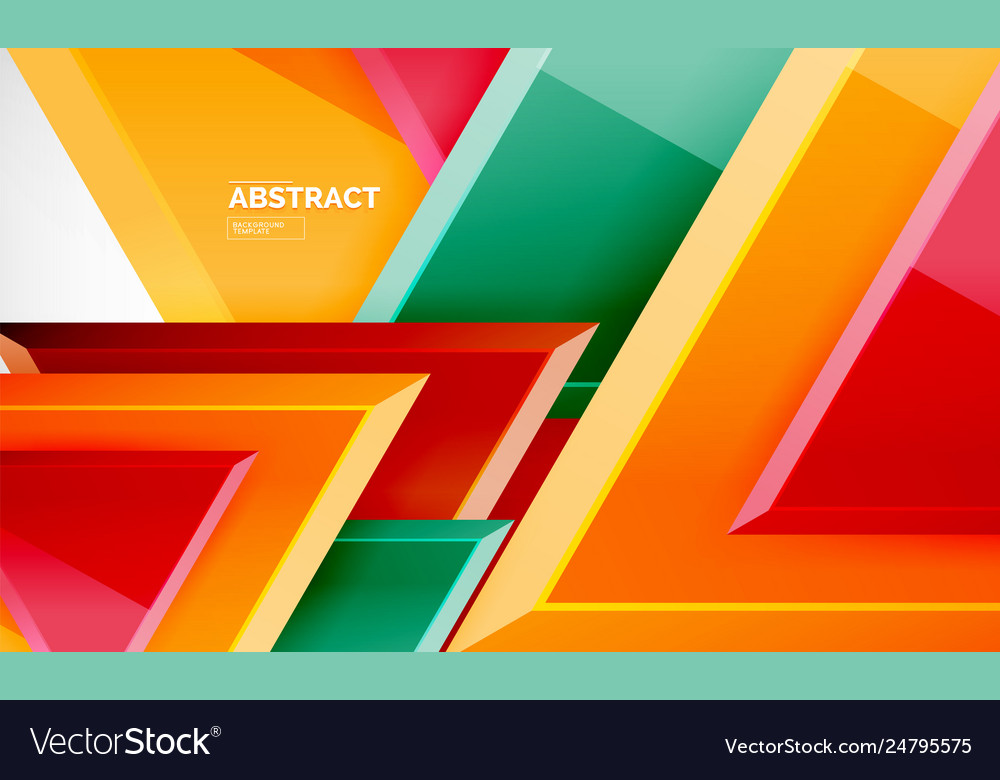 Triangular low poly background design vector image Triangular low poly background design