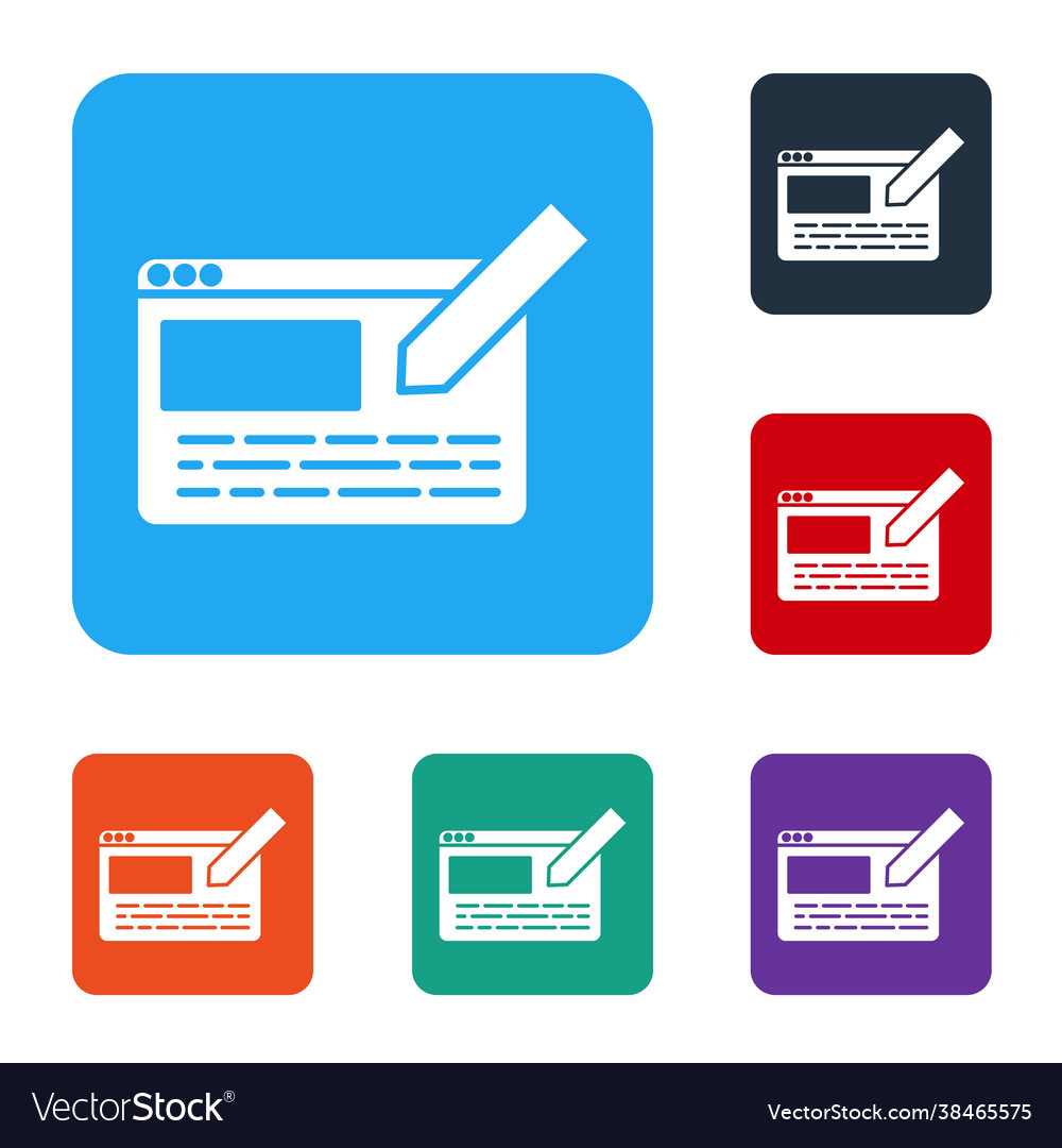 White ui or ux design icon isolated on vector image White ui or ux design icon isolated on