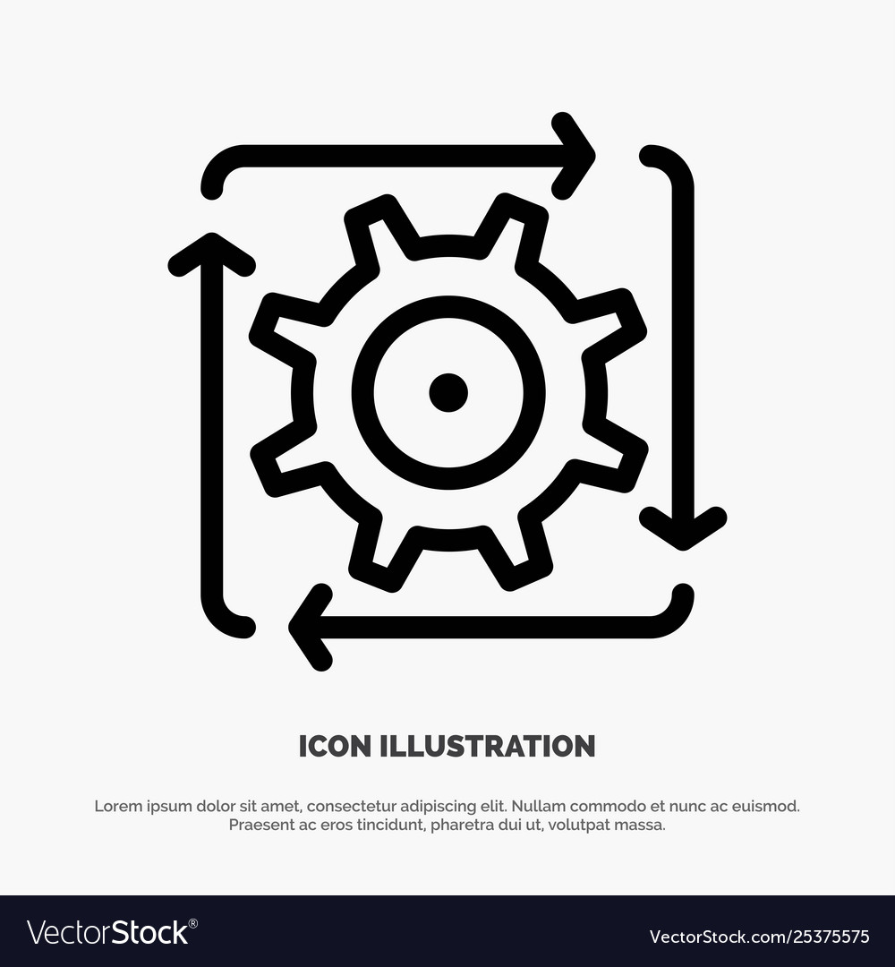 Workflow automation development flow operation vector image Workflow automation development flow operation
