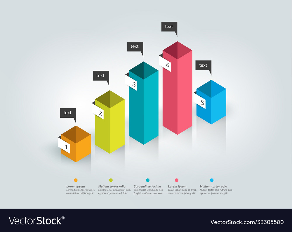 3d cube chart graph simply color editable