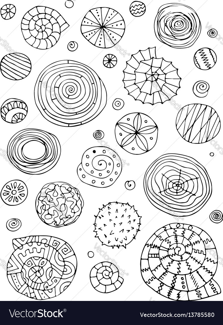 Abstract design elements spirals and circles