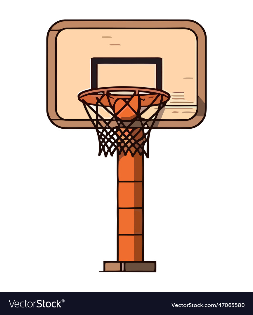 Basketball hoop symbol of success Royalty Free Vector Image