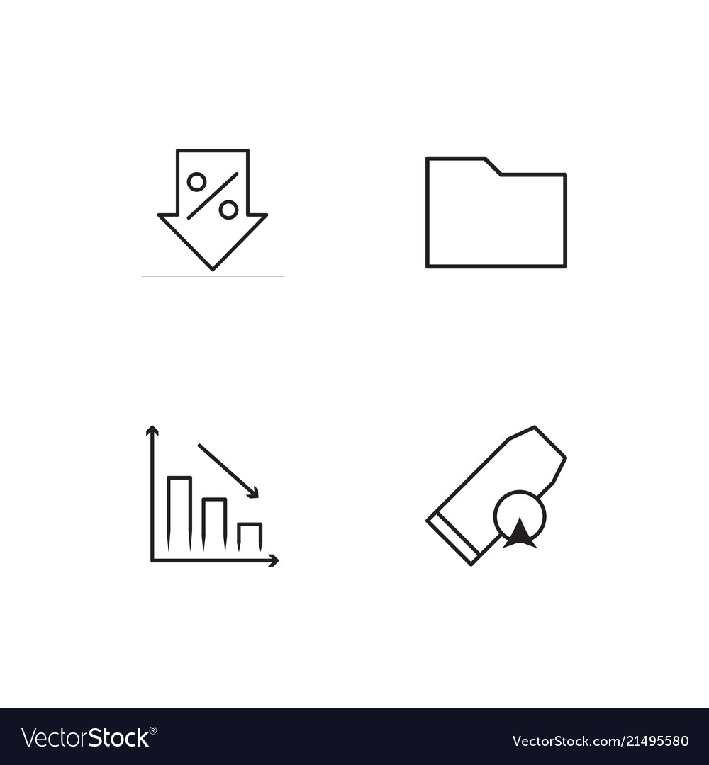 Essential linear icons set simple outline