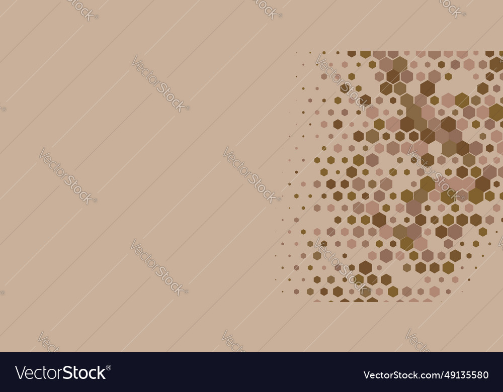 Geometric multi size hexagon with color