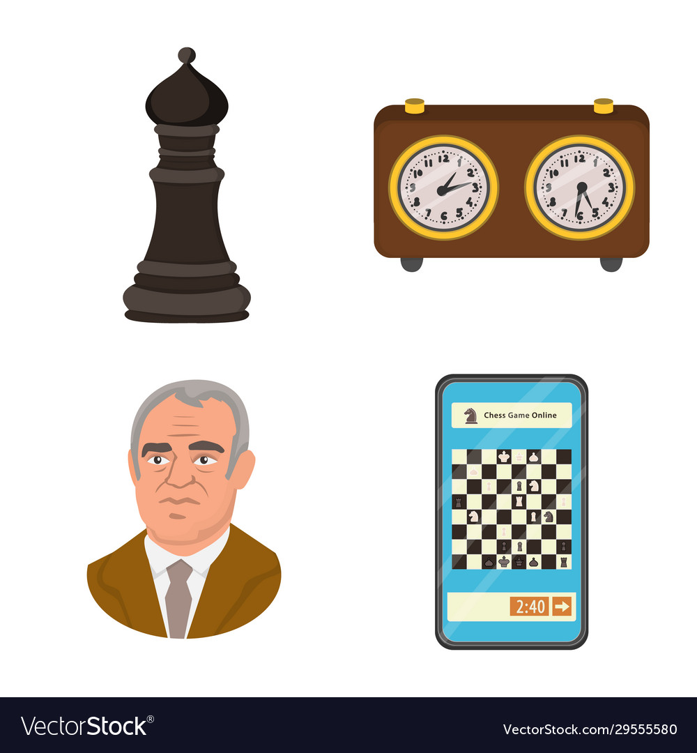 Isolated object chess and game icon set vector image Isolated object chess and game icon set