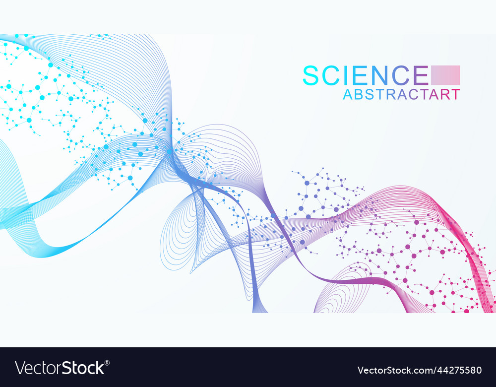 Modern abstract molecules structure for science
