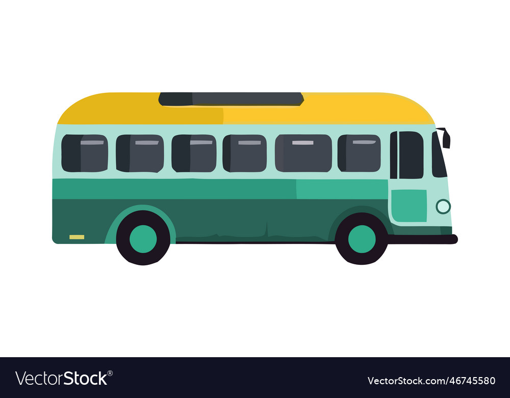 Modern yellow coach bus Royalty Free Vector Image