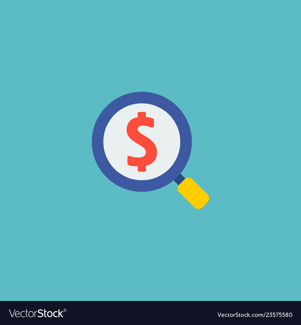 Searching icon flat element vector image Searching icon flat element