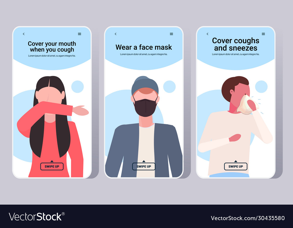 Set basic protective measures against coronavirus Vector Image